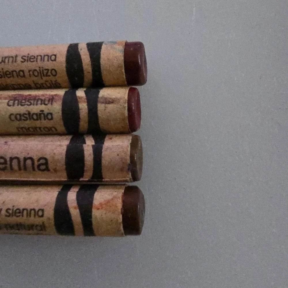 Crayola Vintage Brown Burnt Raw Sienna Chestnut Earth Tone Wax Crayons Set 4pc